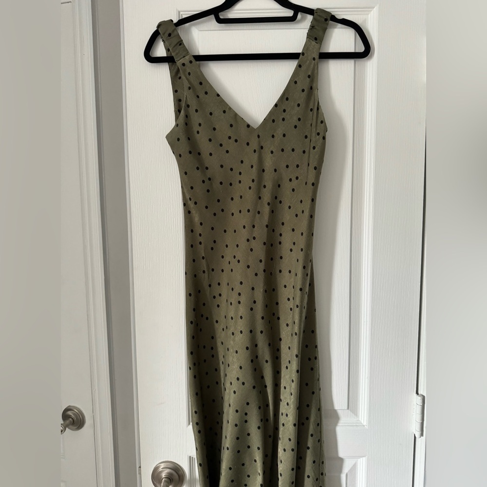 Zara Polka Dot Slip Dress - XAS - green and black - Picture 3 of 4